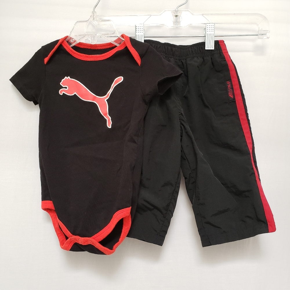 Black Puma Onesie + Pants Outfit